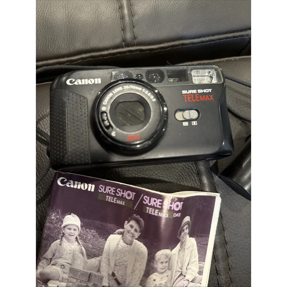 Canon Black Sure Shot Telemax 38/70 Point & Shoot Film Camera *TESTED*